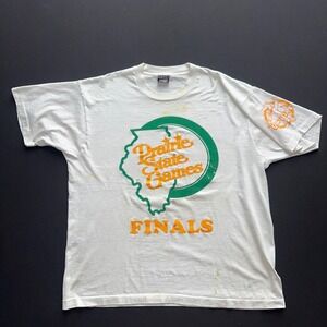 VTG Gators Screen Stars Shirt‎ XL White Prairie State Games Illinois Finals
